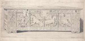 Chest in Dersingham Church, Norfolk by John Sell Cotman